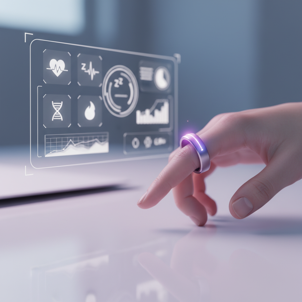 여성 건강 데이터를 분석하는 스마트 링과 AI 인터페이스