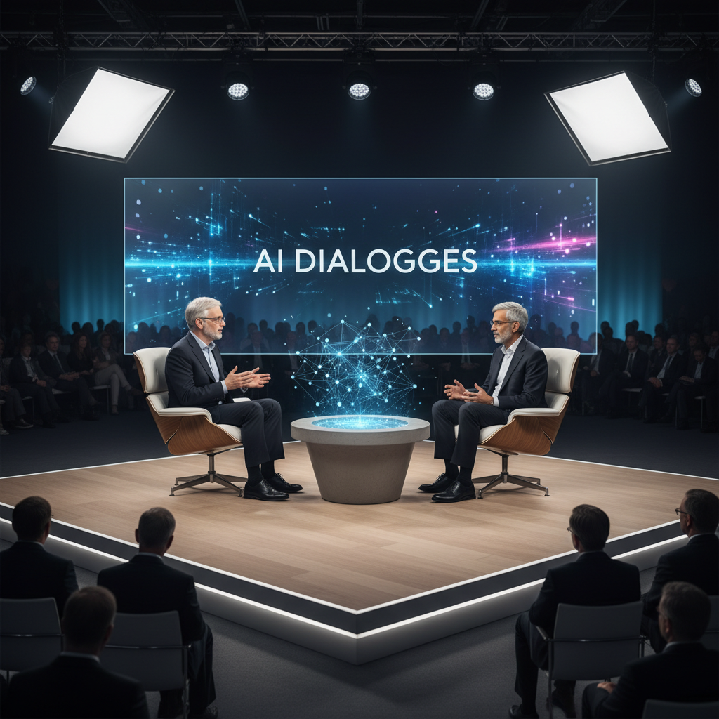 글로벌 테크 기업 CEO들의 대담 모습