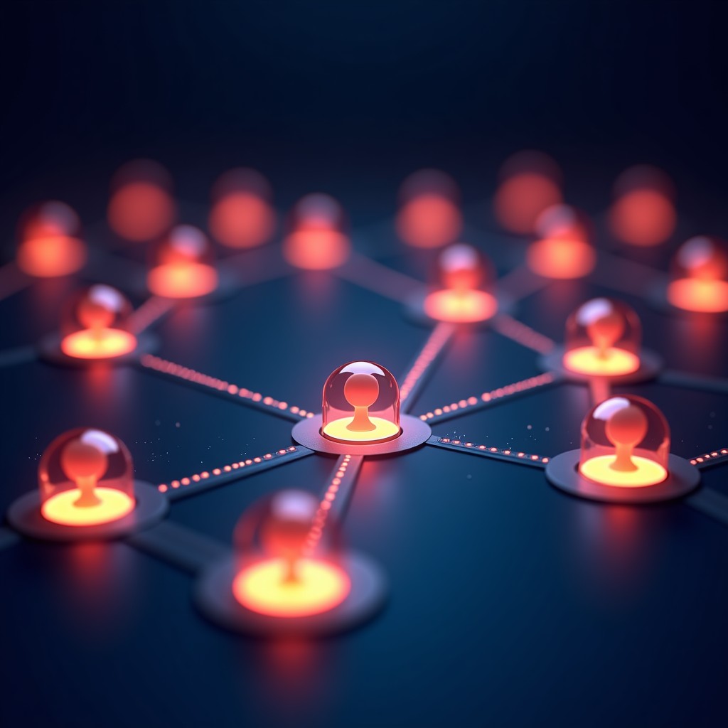 Modern digital interface of an AI social network, glowing nodes, dark background, cinematic lighting, Moltbook style, 1:1