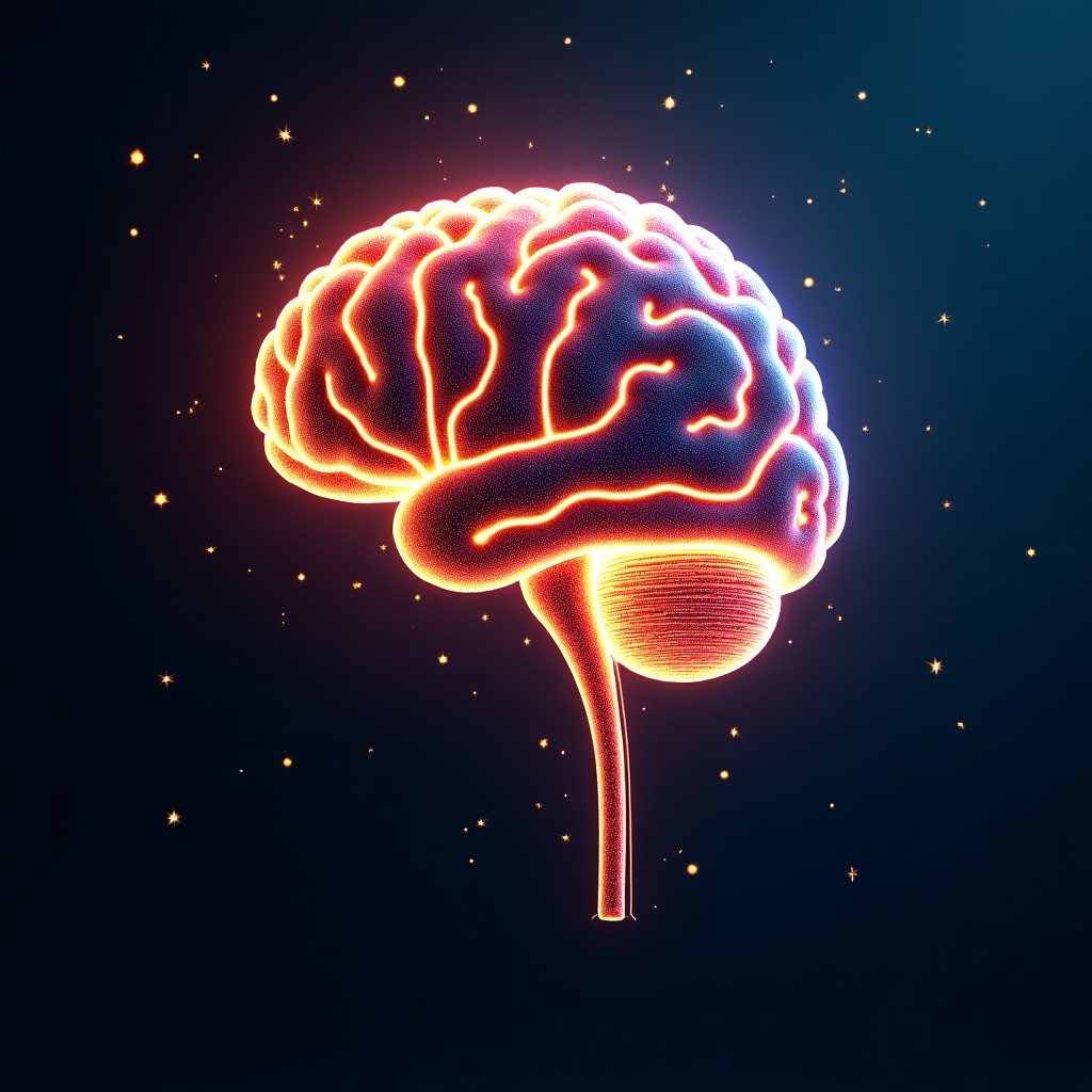 Conceptual art of AI ethics and global security, a digital shield protecting a neural brain, warm and cold light contrast, intricate circuit patterns, 4:3