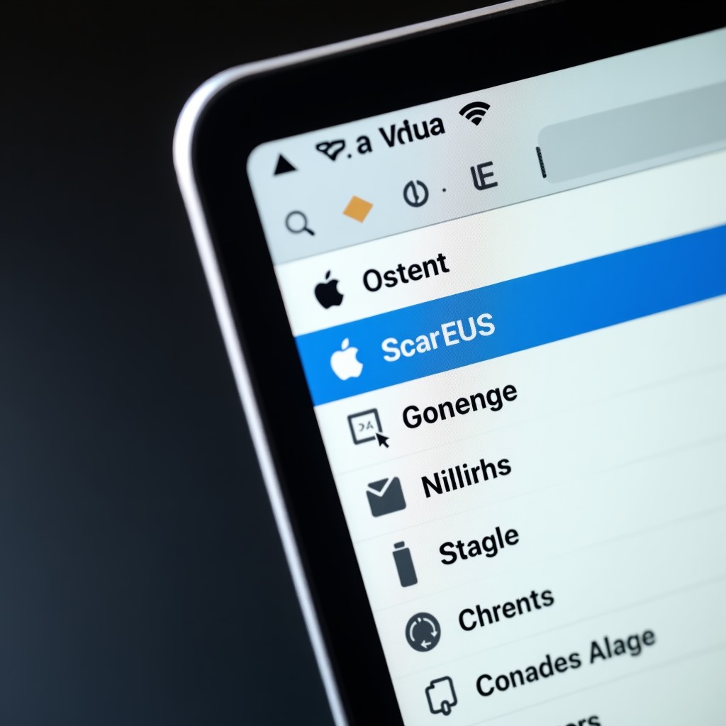 A close up of a high resolution laptop screen showing a software settings menu for Xcode 26.3. A dropdown list displays options like GPT-5.2-Codex and Claude Agent. The UI is elegant and follows Apple's design language. 4:3