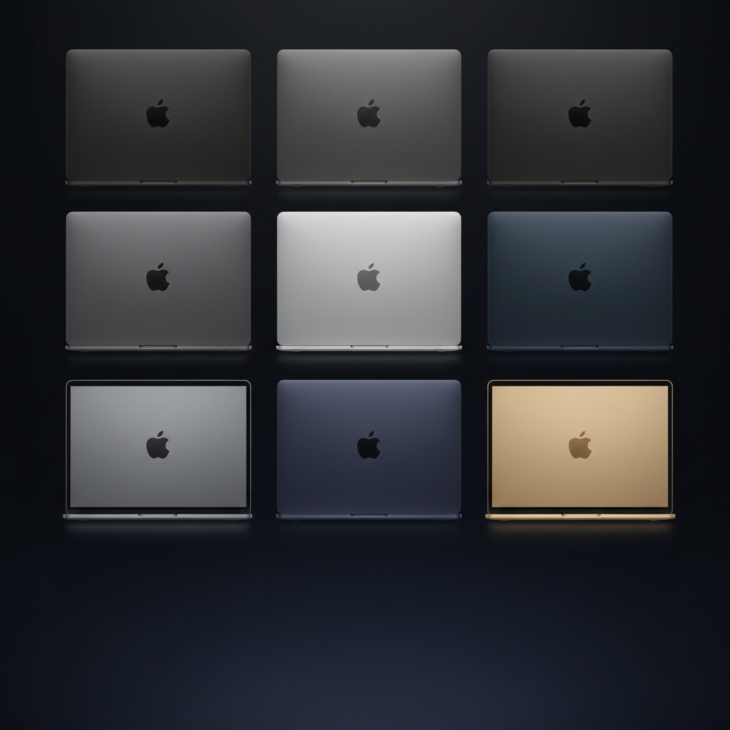 맥북 에어 신제품 라인업 비교 차트 배경