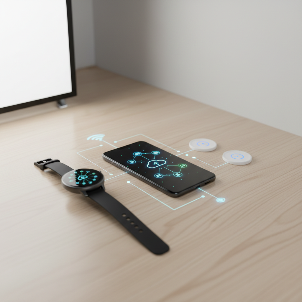 안드로이드 기기들이 유기적으로 연결되어 작동하는 디지털 생태계