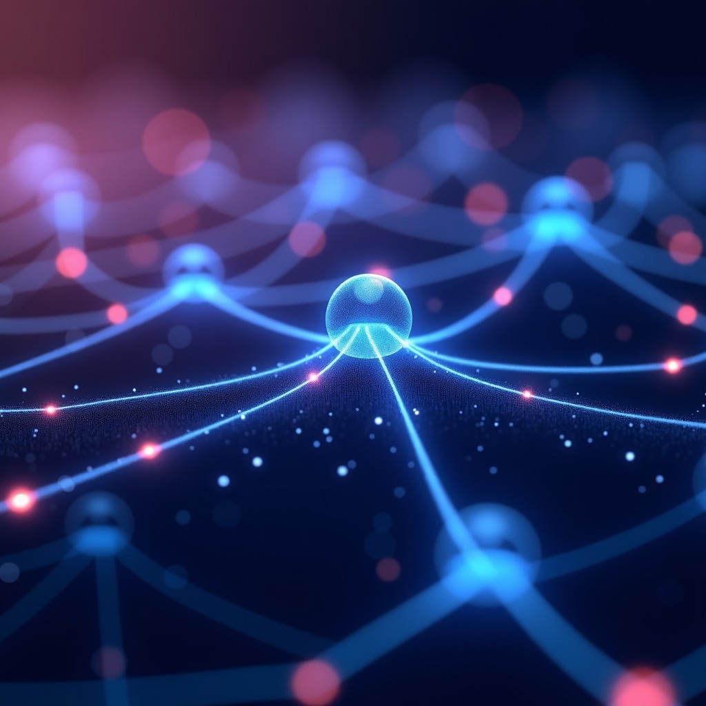 AI 에이전트의 데이터 네트워크를 시각화한 이미지