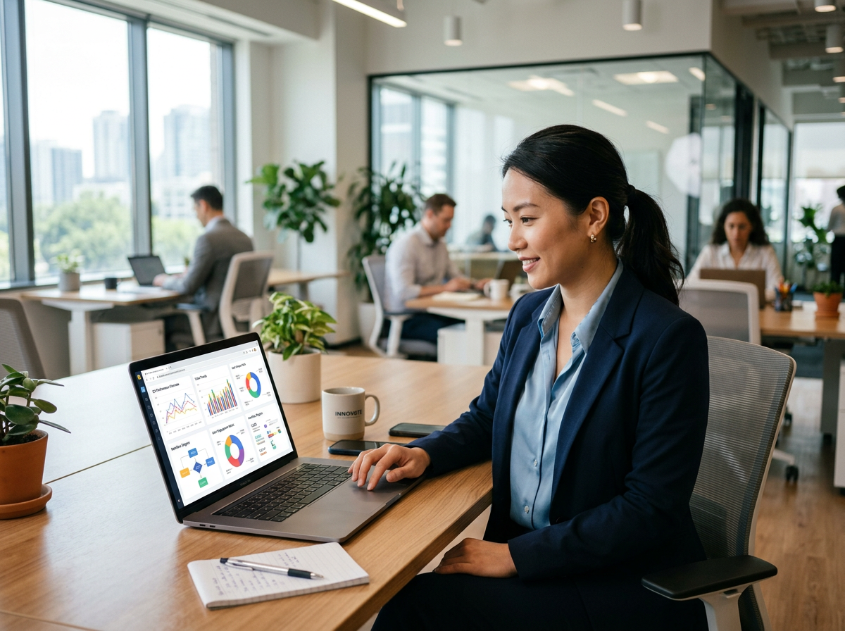 AI가 생성한 다이어그램을 보며 대화하는 모습