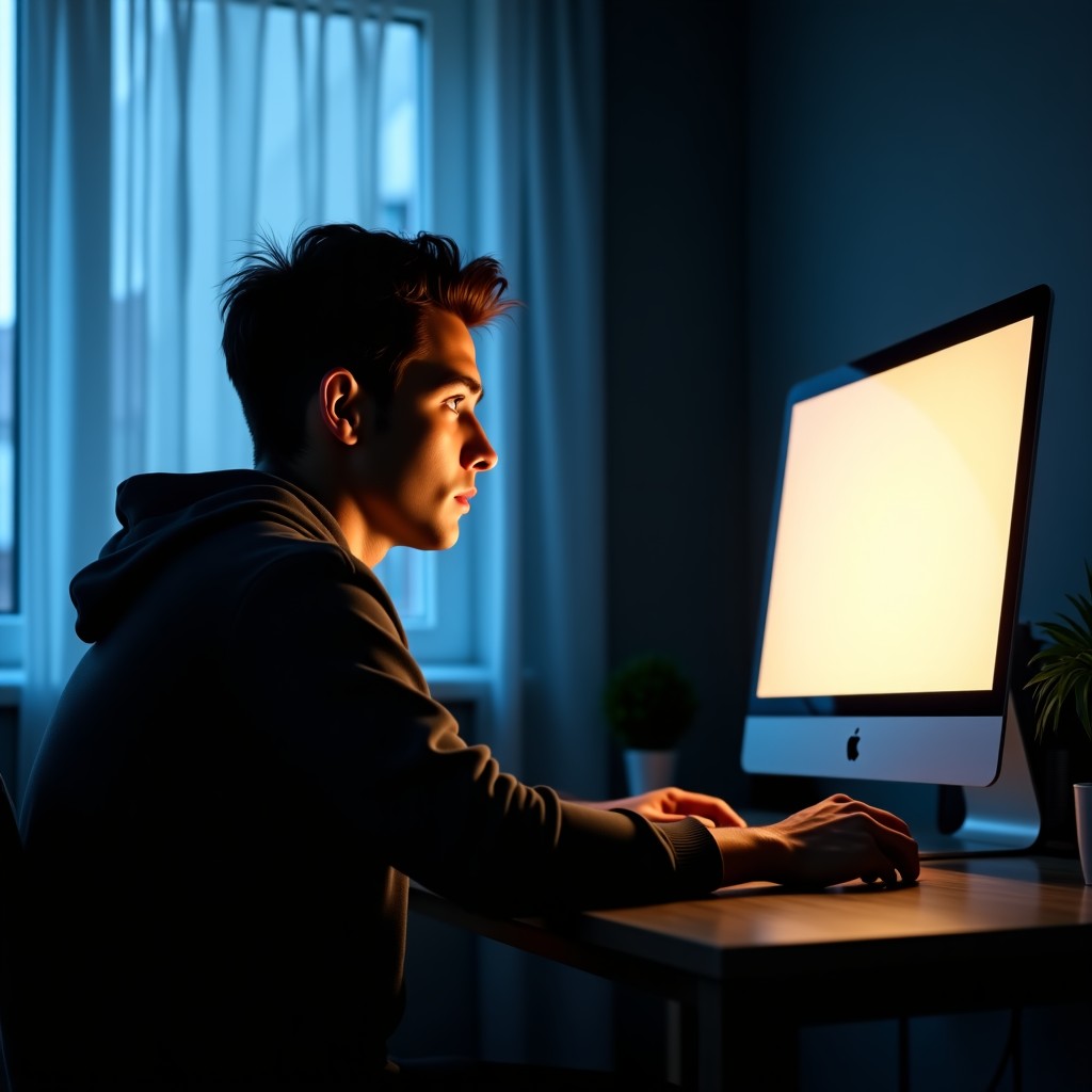 AI 챗봇과 대화하는 사람