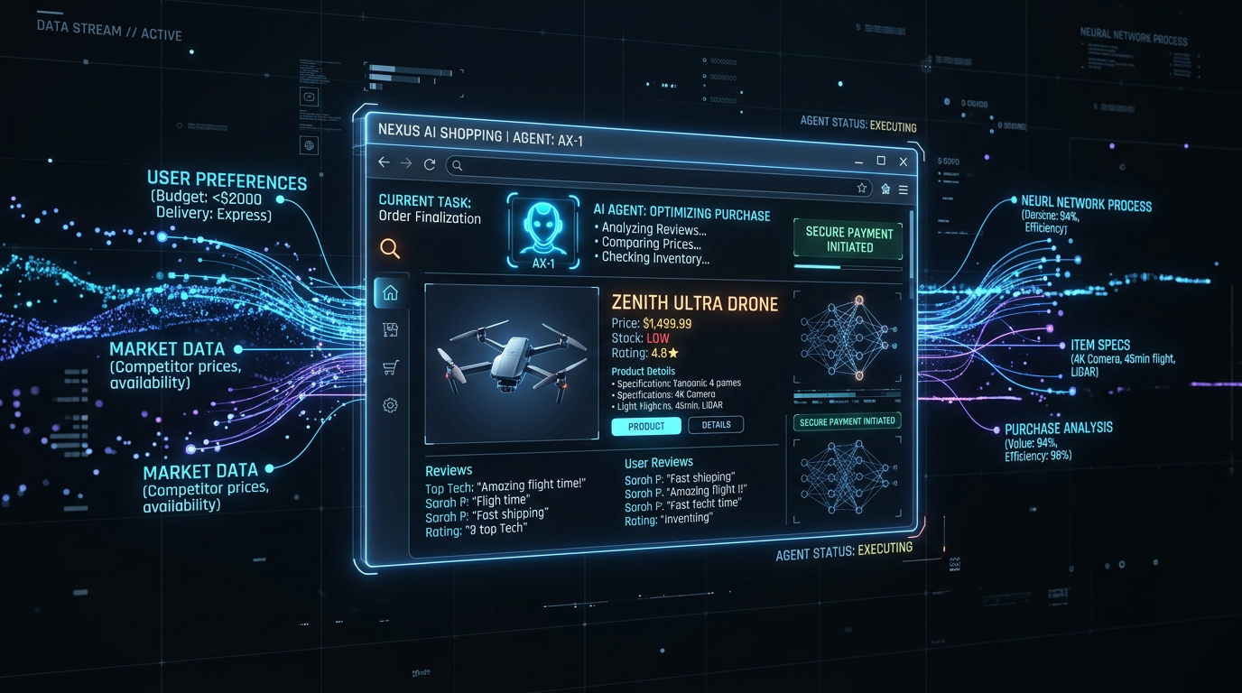 AI 에이전트 쇼핑 개념도