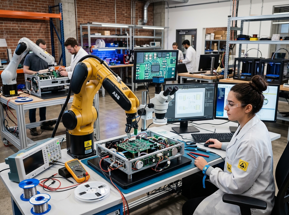 AI 칩 개발 연구소의 장비들