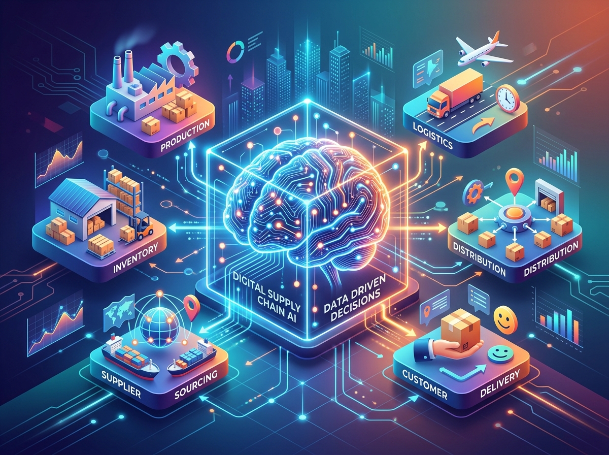 최신 AI ERP 솔루션의 개념