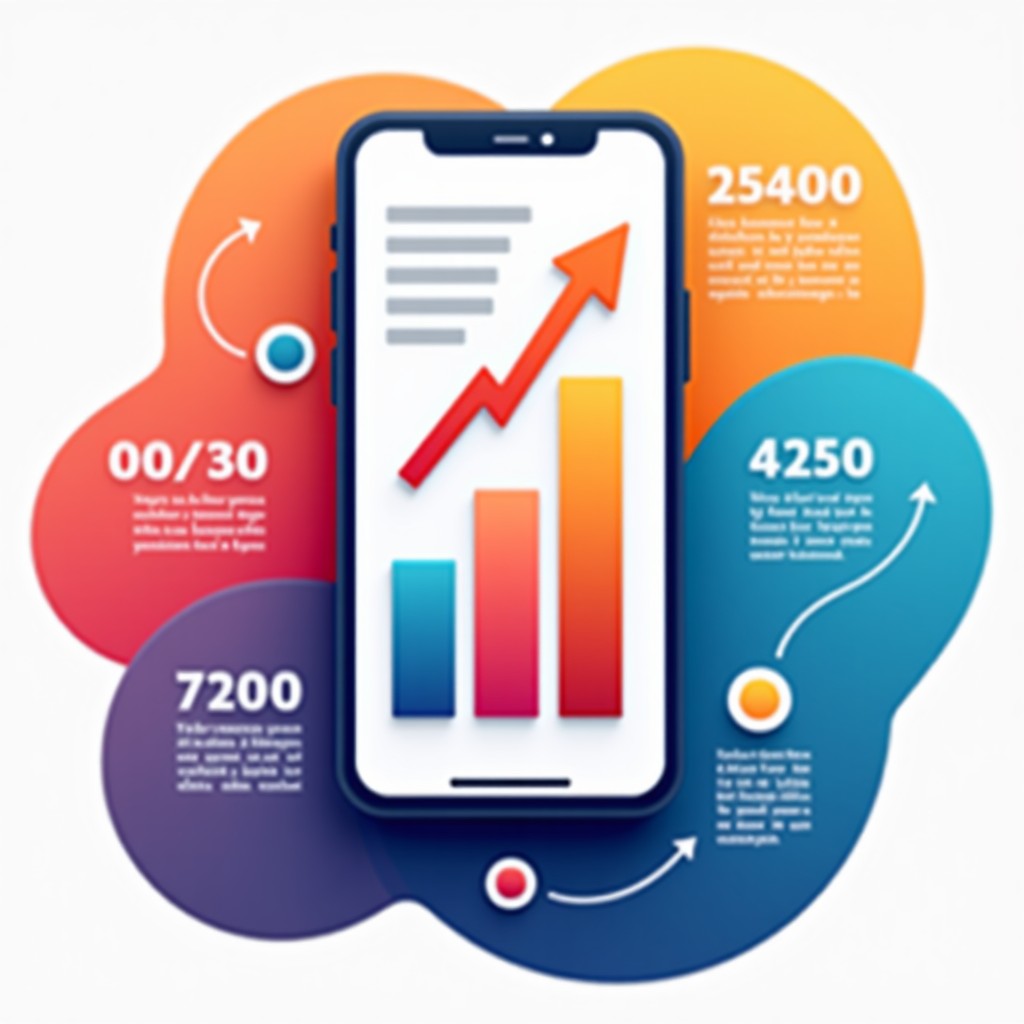 스마트폰 화면에 나타난 숏폼 광고 분석 모습