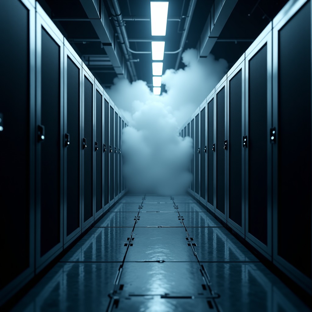 파괴된 데이터센터의 잔해