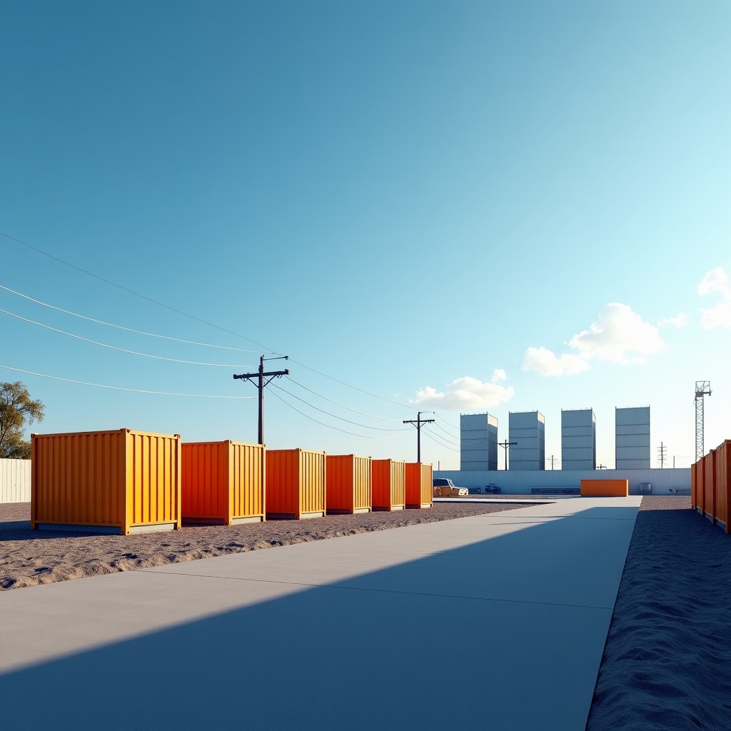 데이터센터 건설현장 인근 임시 거주지