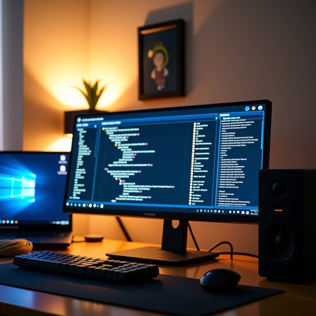 A modern minimalist workspace with digital devices, focus on professional and efficient AI usage, warm natural lighting, professional photography, 4:3 aspect ratio