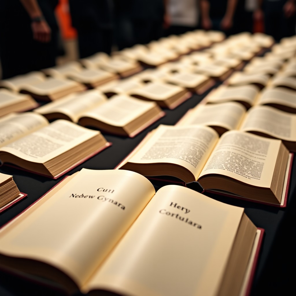 런던 도서전에서 배포된 빈 책