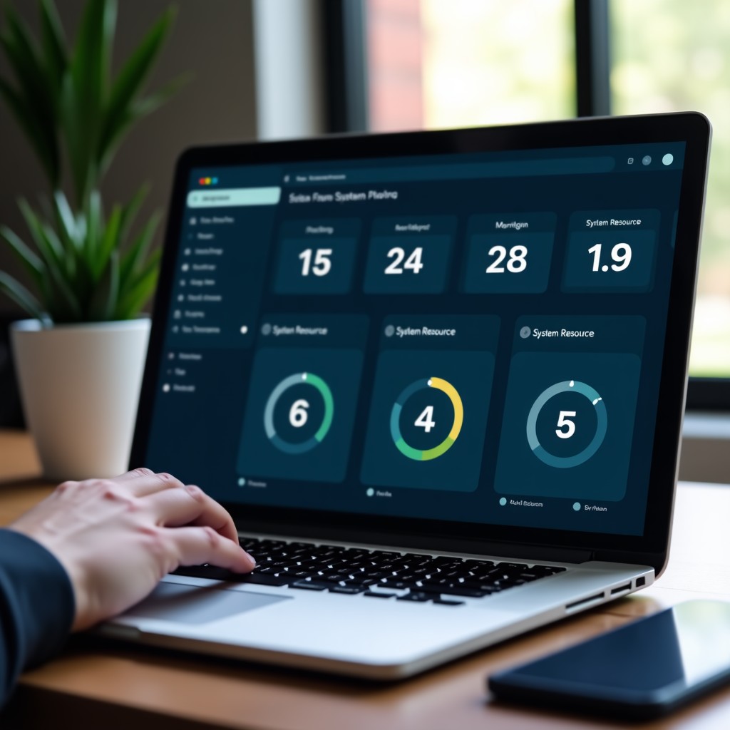 메모리 사용량 측정 화면