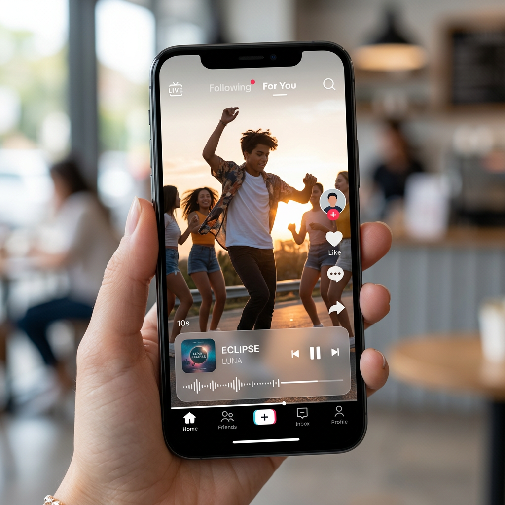 틱톡과 애플뮤직 통합 인터페이스