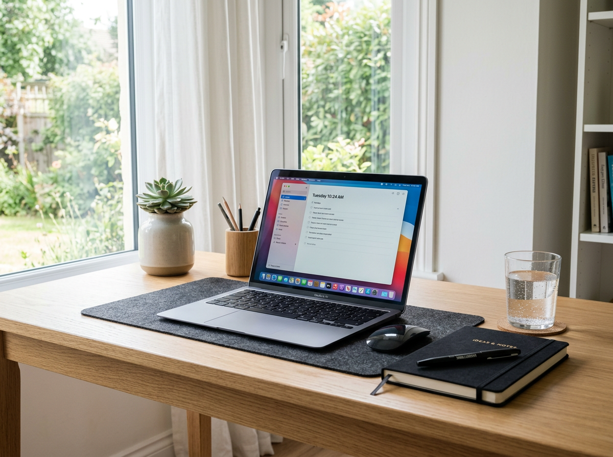 깔끔한 면접 준비 공간