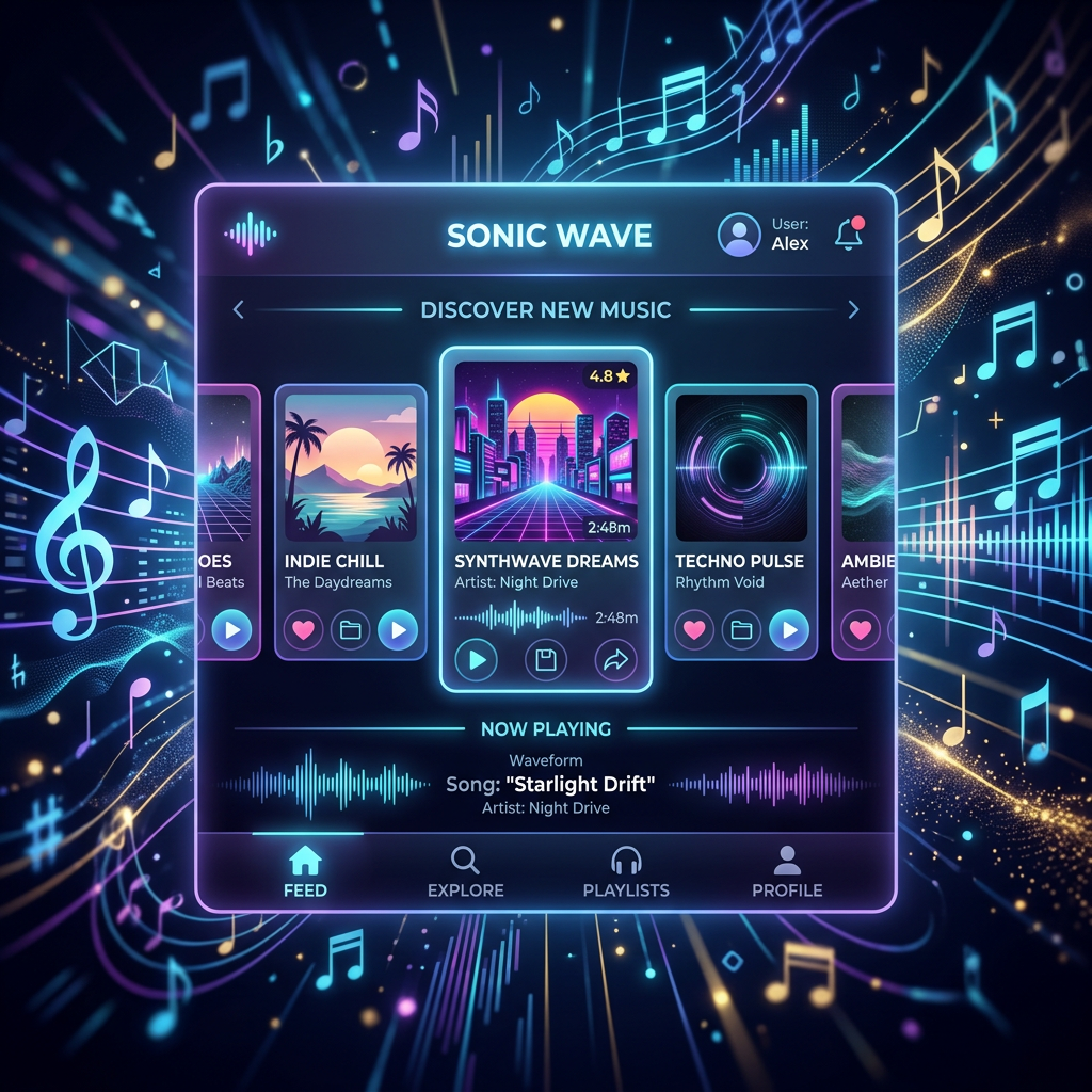 음악 라이브러리 검색 화면