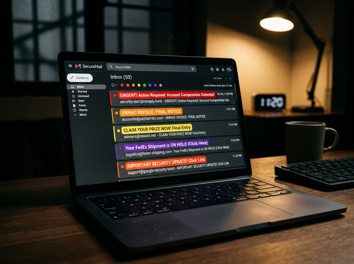 온라인상에 쏟아지는 의심스러운 이메일