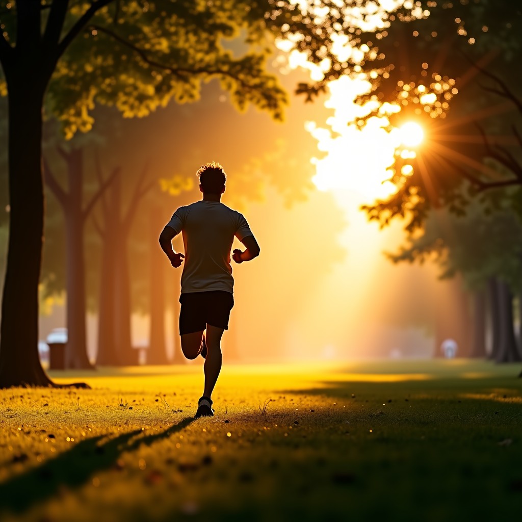 운동 중인 사람의 역동적인 모습