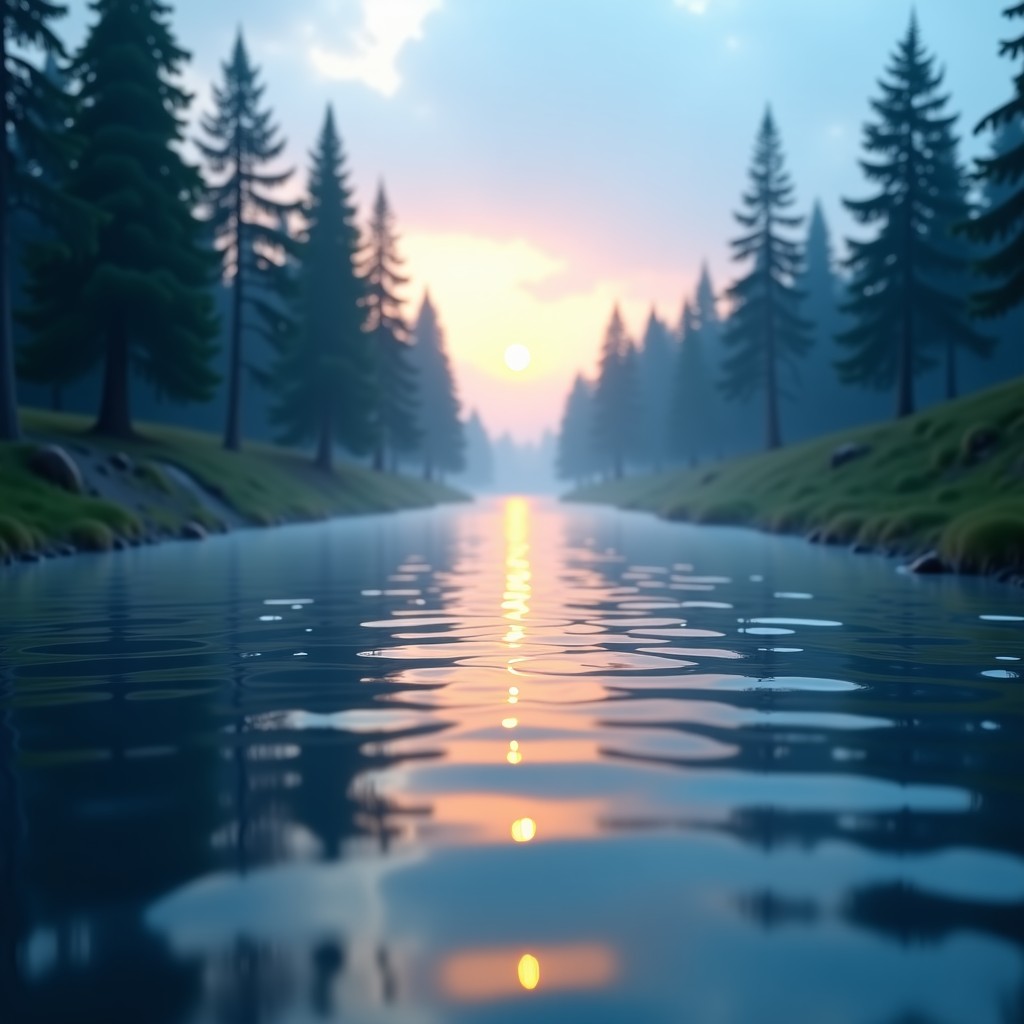 A conceptual image of modern flood response technology, calm and hopeful atmosphere, high quality photography, 4:3