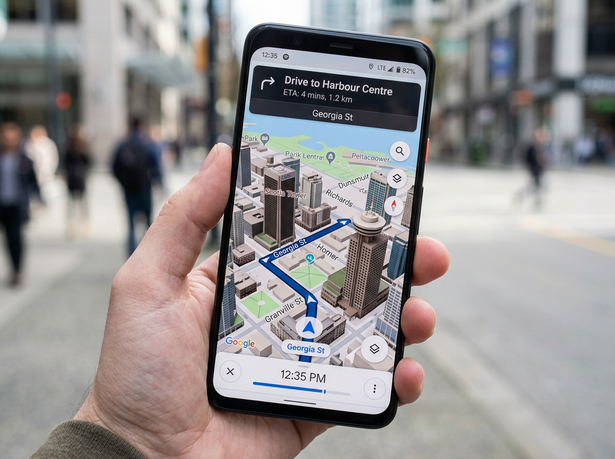 최신 구글 지도 앱 인터페이스