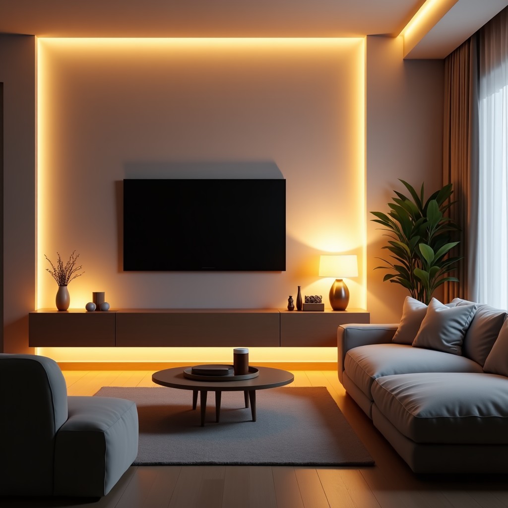 현대적인 스마트 홈 인테리어