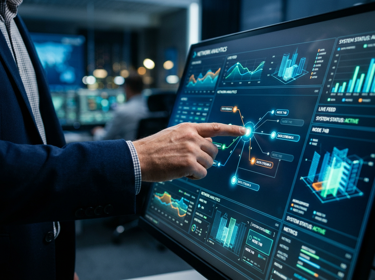 데이터 시각화를 확인하며 피드백하는 전문가