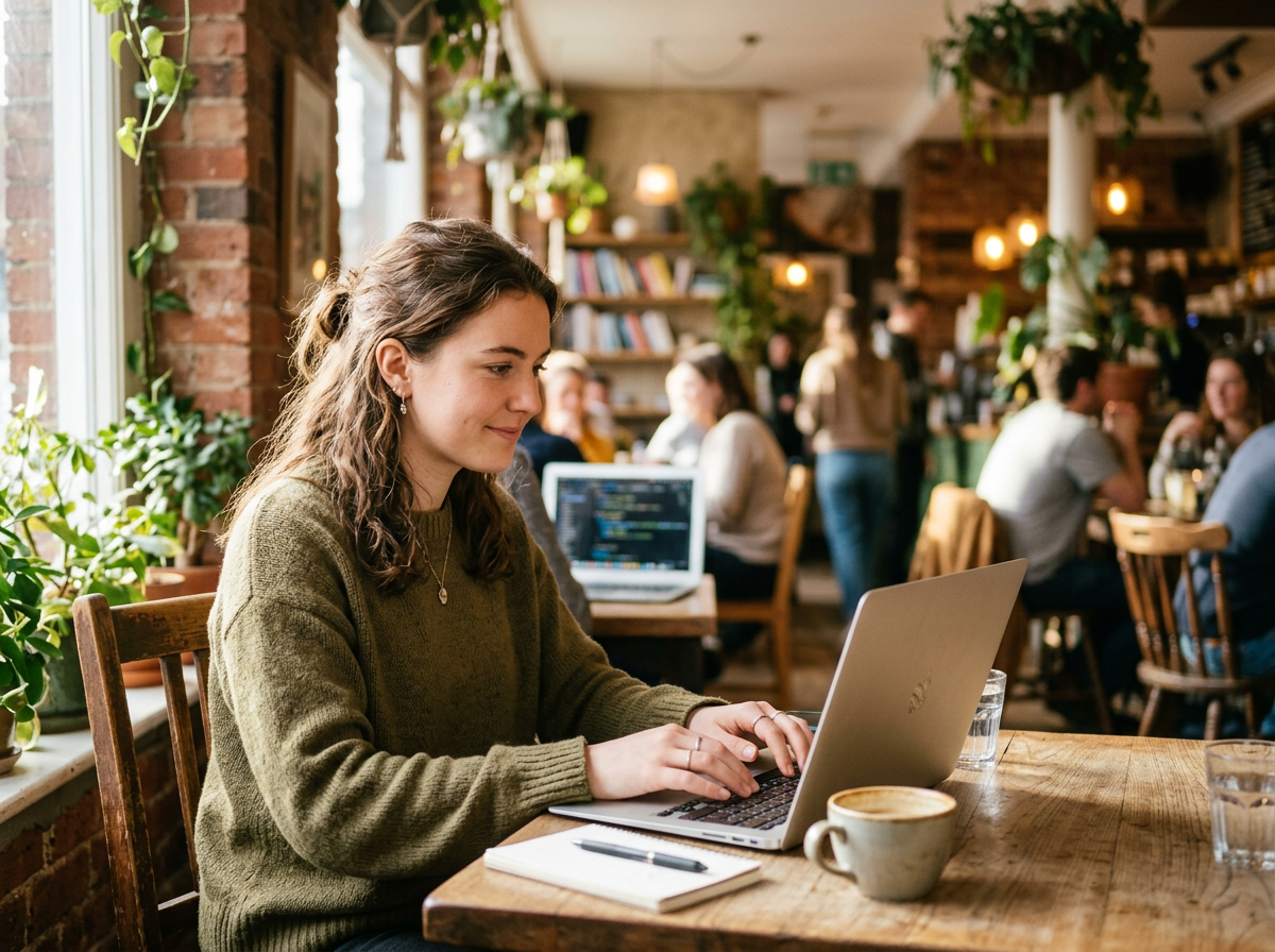 일상적인 공간에서의 맥북 사용