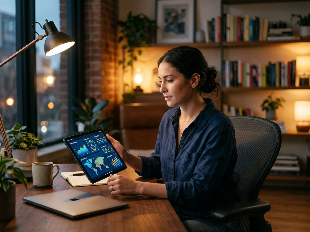 디지털 판매 전략을 세우는 판매자