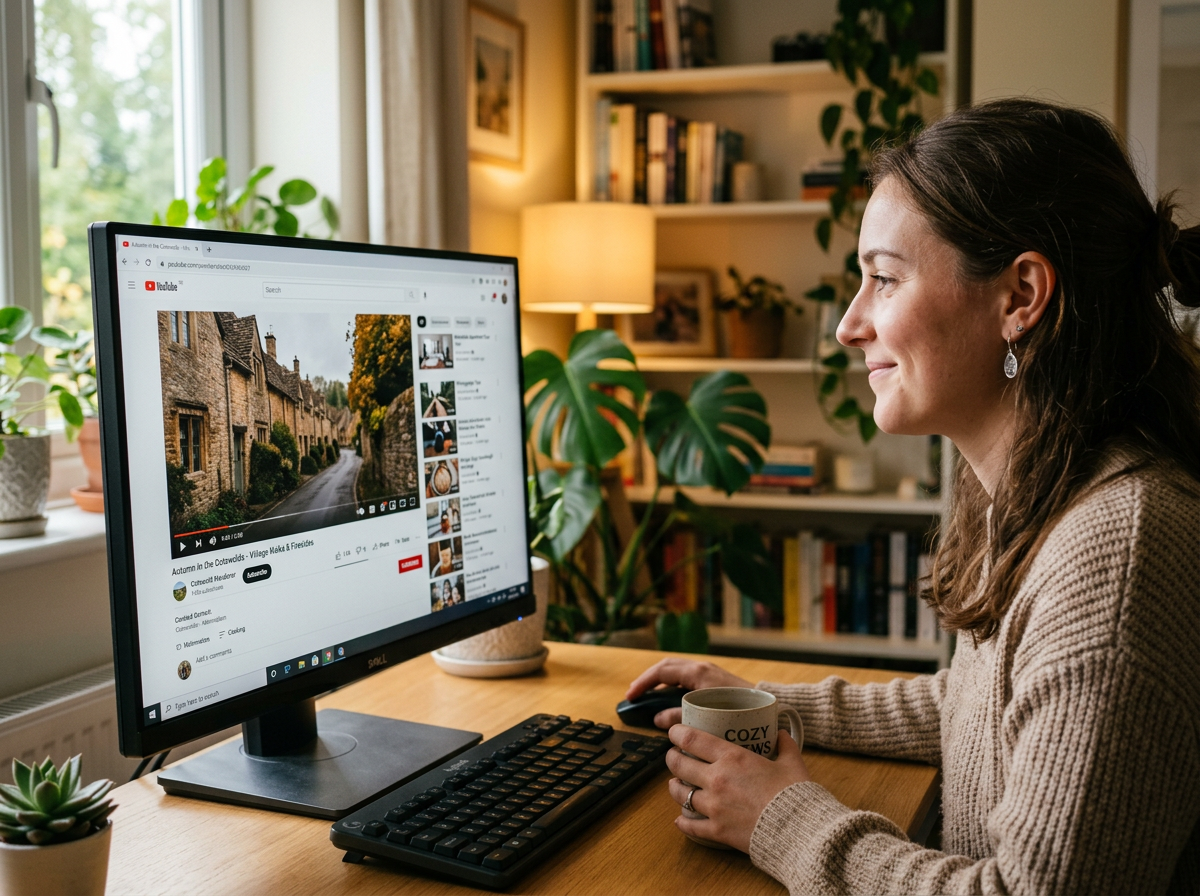 다양한 유튜브 채널을 시청하는 모습