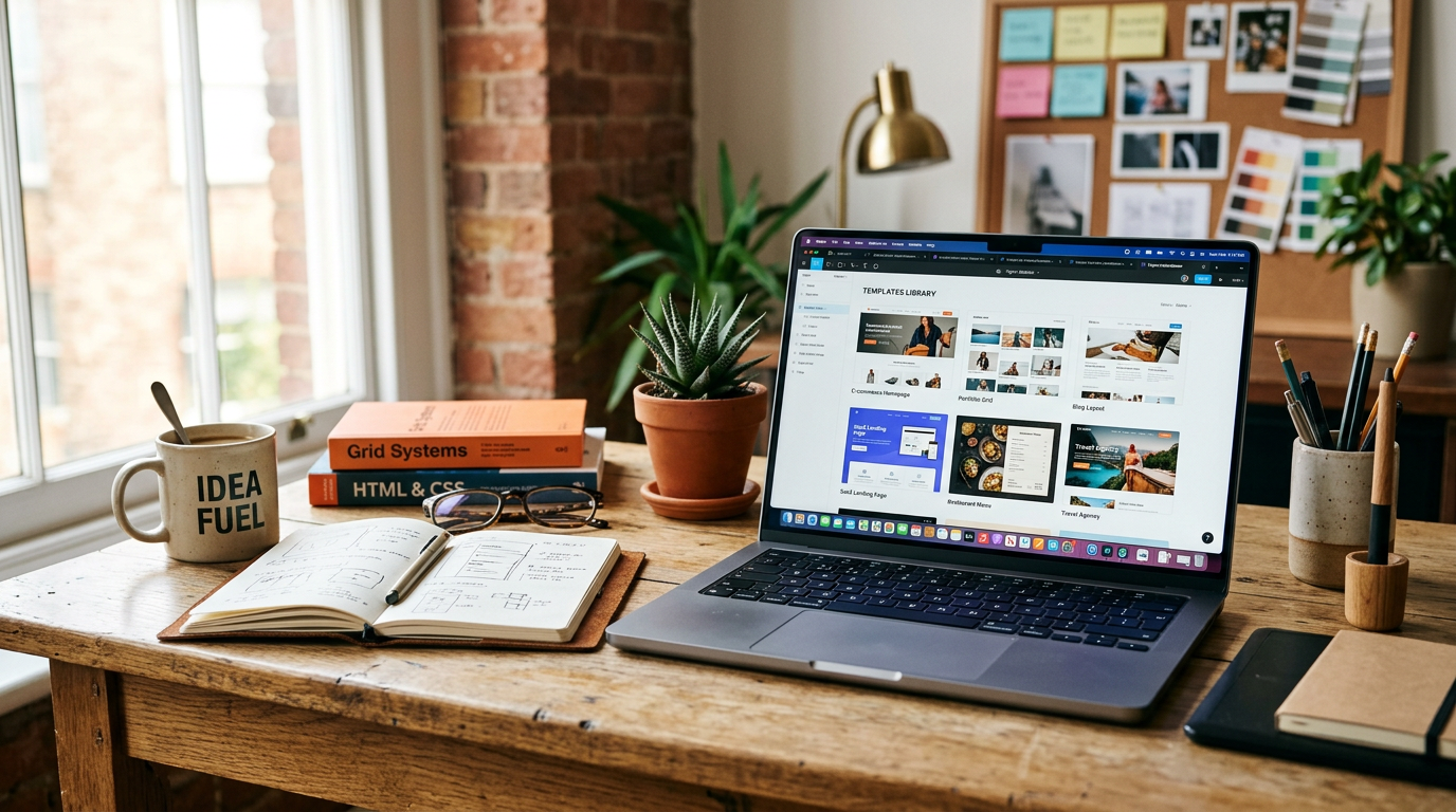 다양한 웹사이트 빌더 인터페이스