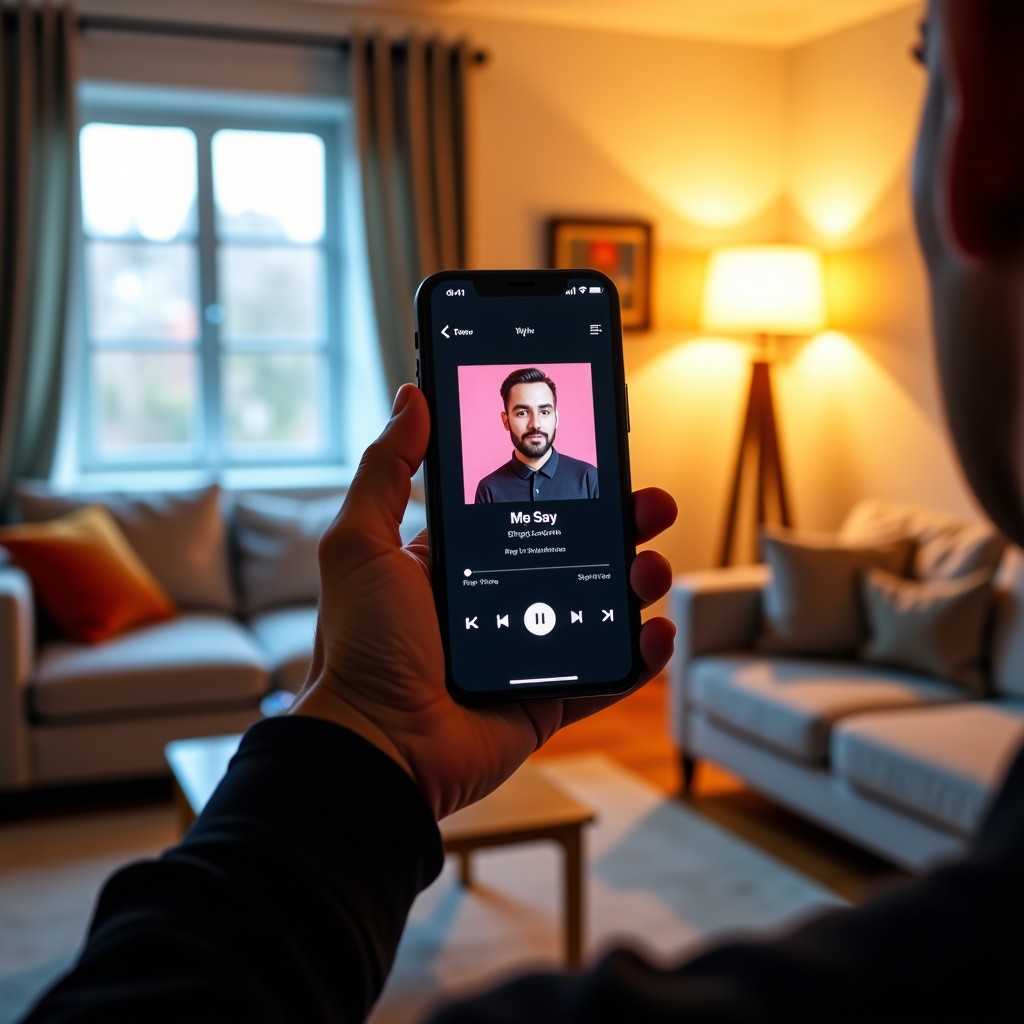 스포티파이 앱 음악 감상 화면