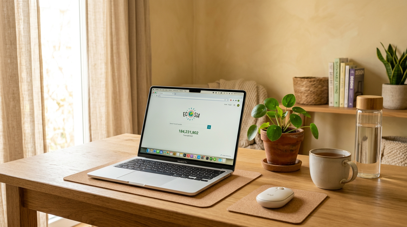 친환경적인 디지털 습관을 강조하는 이미지