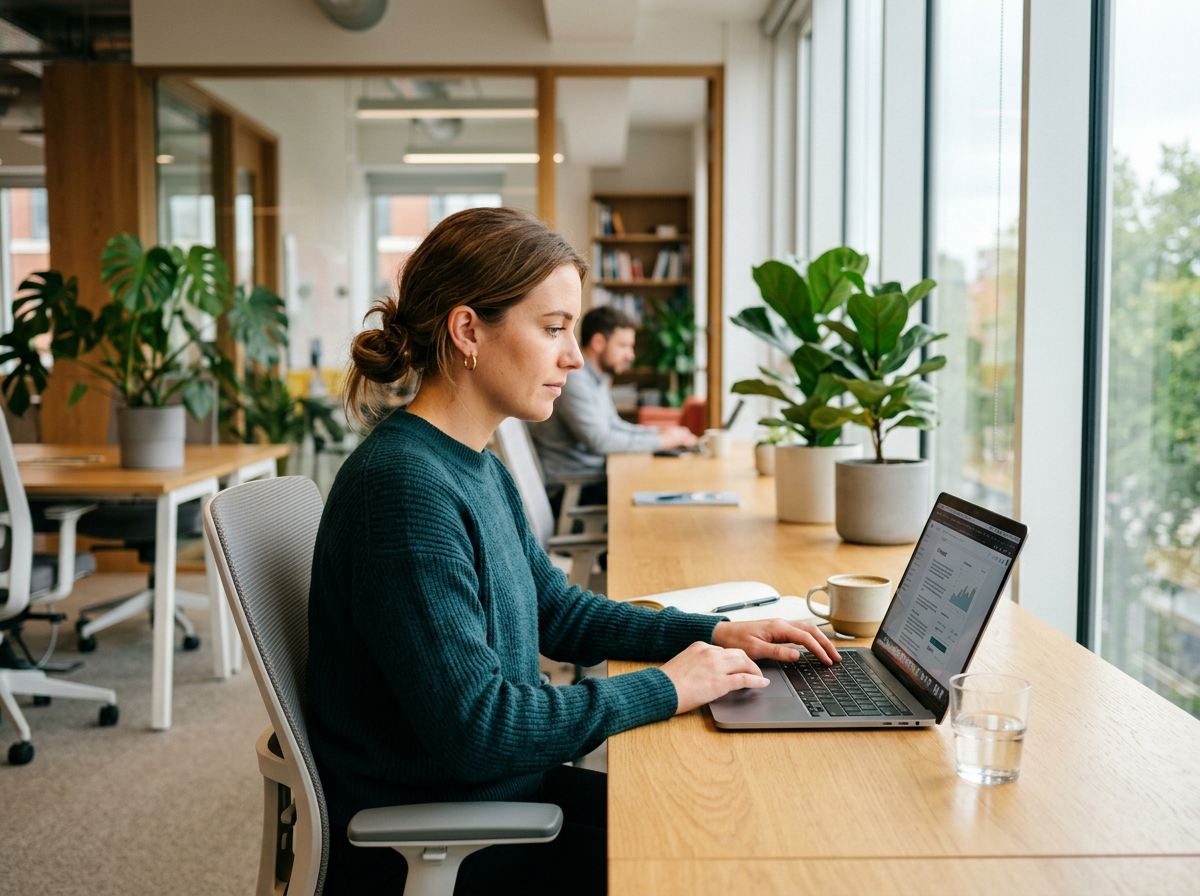 사무실에서 고군분투하는 현대인