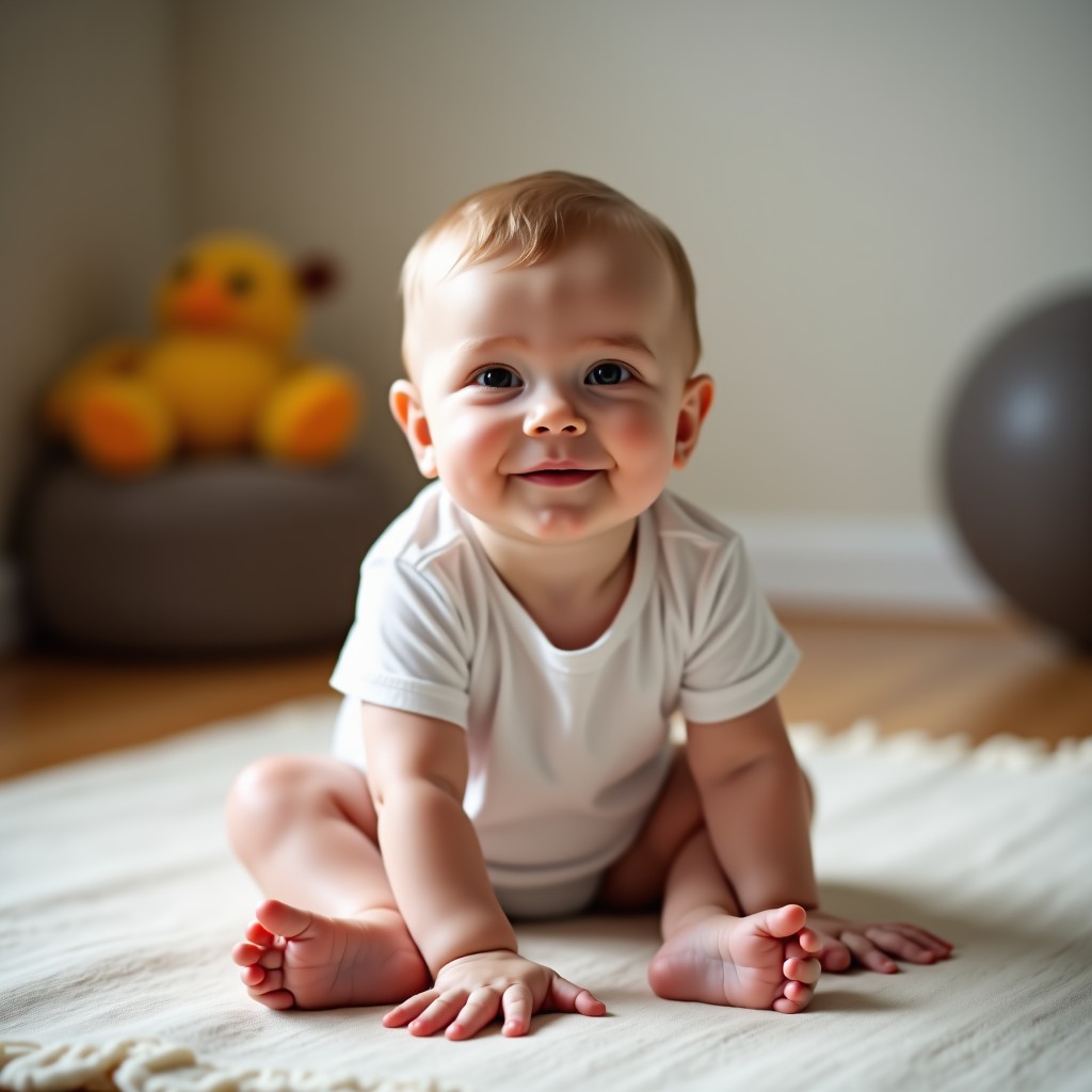 호기심 가득한 아기의 표정