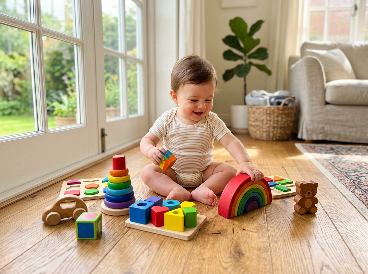 장난감을 가지고 노는 아이의 모습