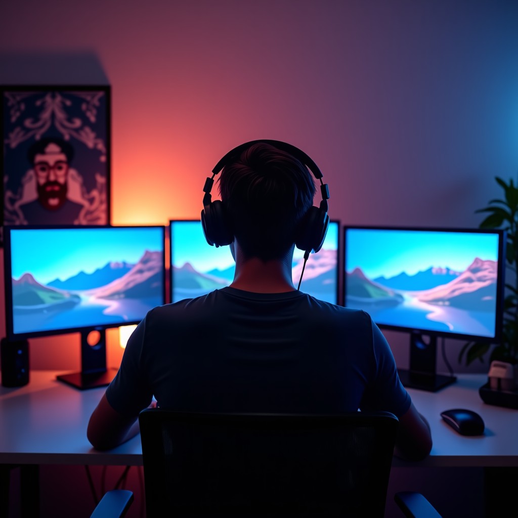 창의적 작업에 몰입하는 크리에이터