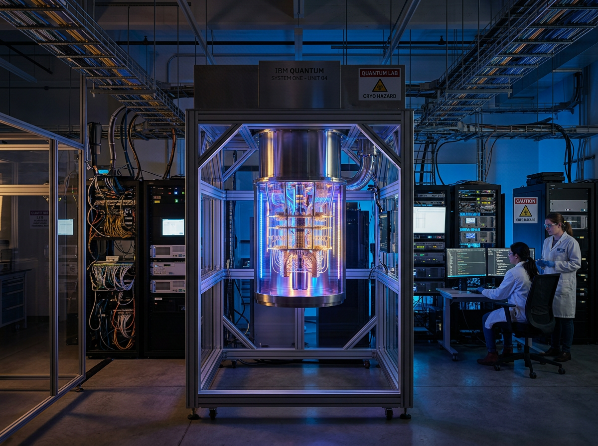 양자컴퓨팅 연구실의 정밀한 장비