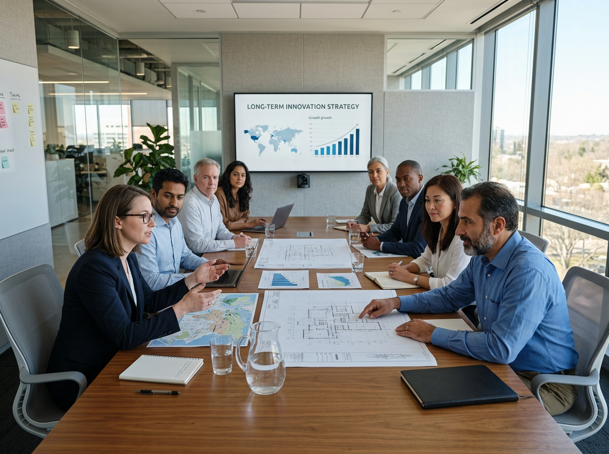 미래 기술을 고민하는 전략적 회의