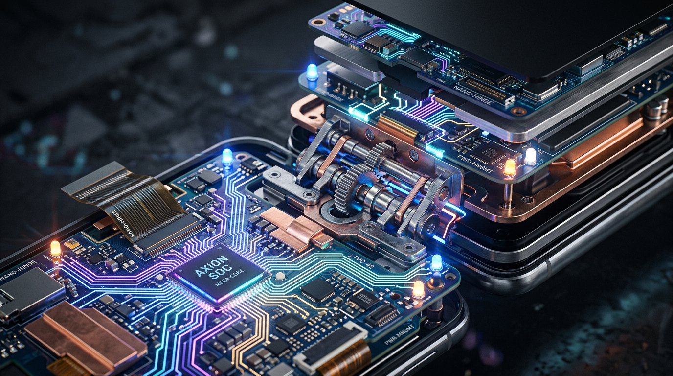 부품 조립과 복잡한 힌지 구조