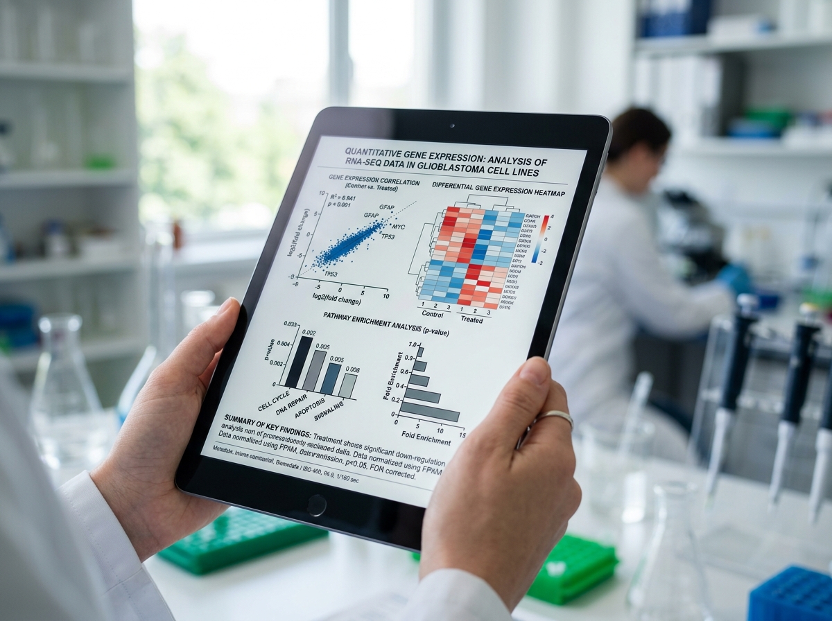 데이터를 살펴보는 태블릿