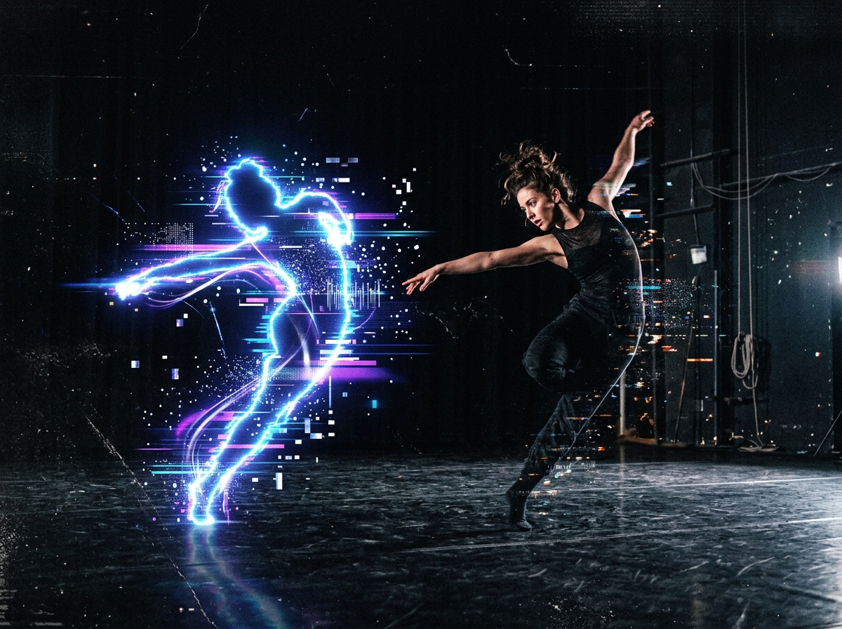 디지털 도플갱어와 춤추는 무용수