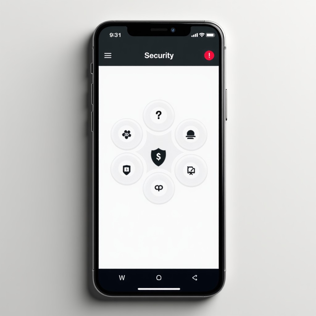 보안 경고 화면 인터페이스