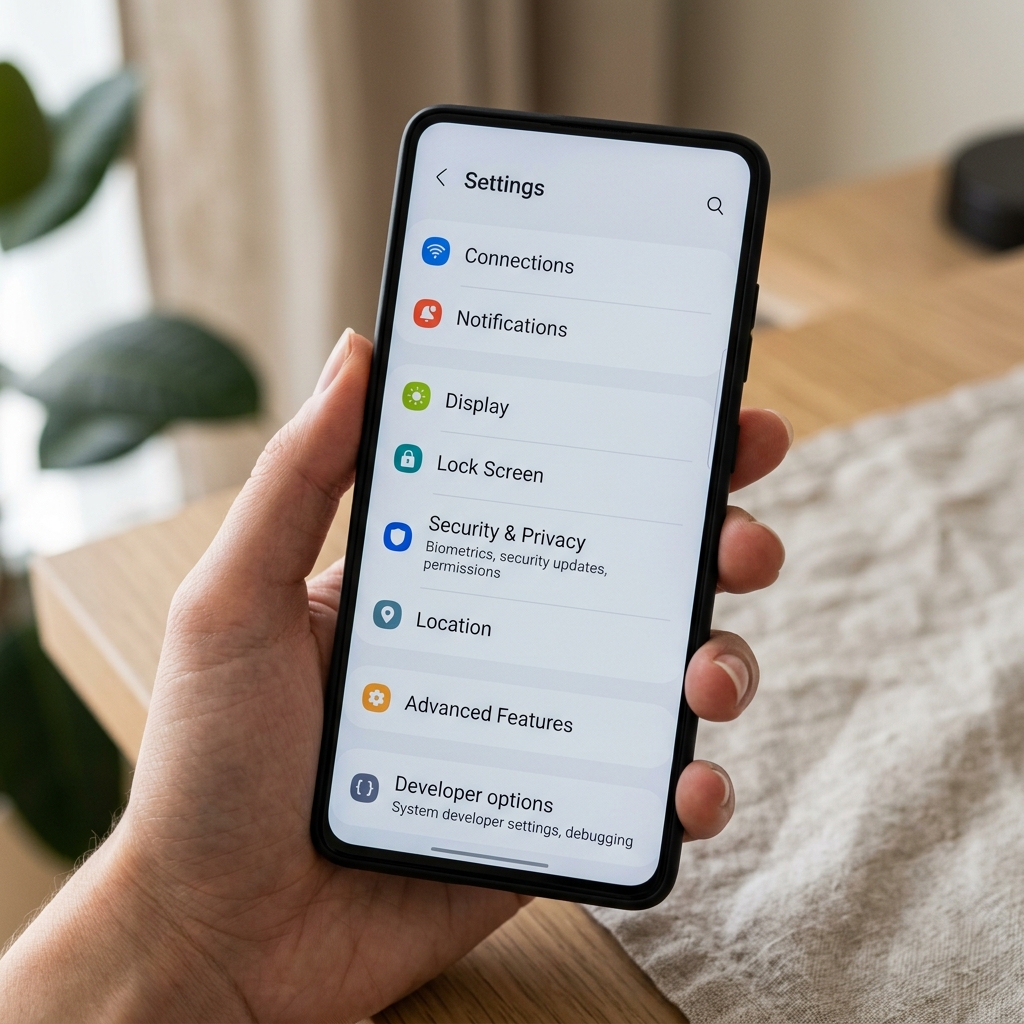 안드로이드 보안 설정 화면