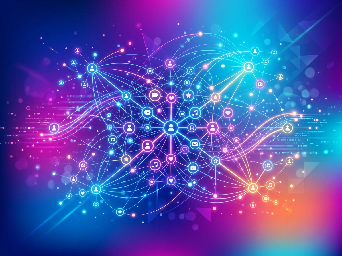 블루스카이 서비스 로고와 네트워크 이미지