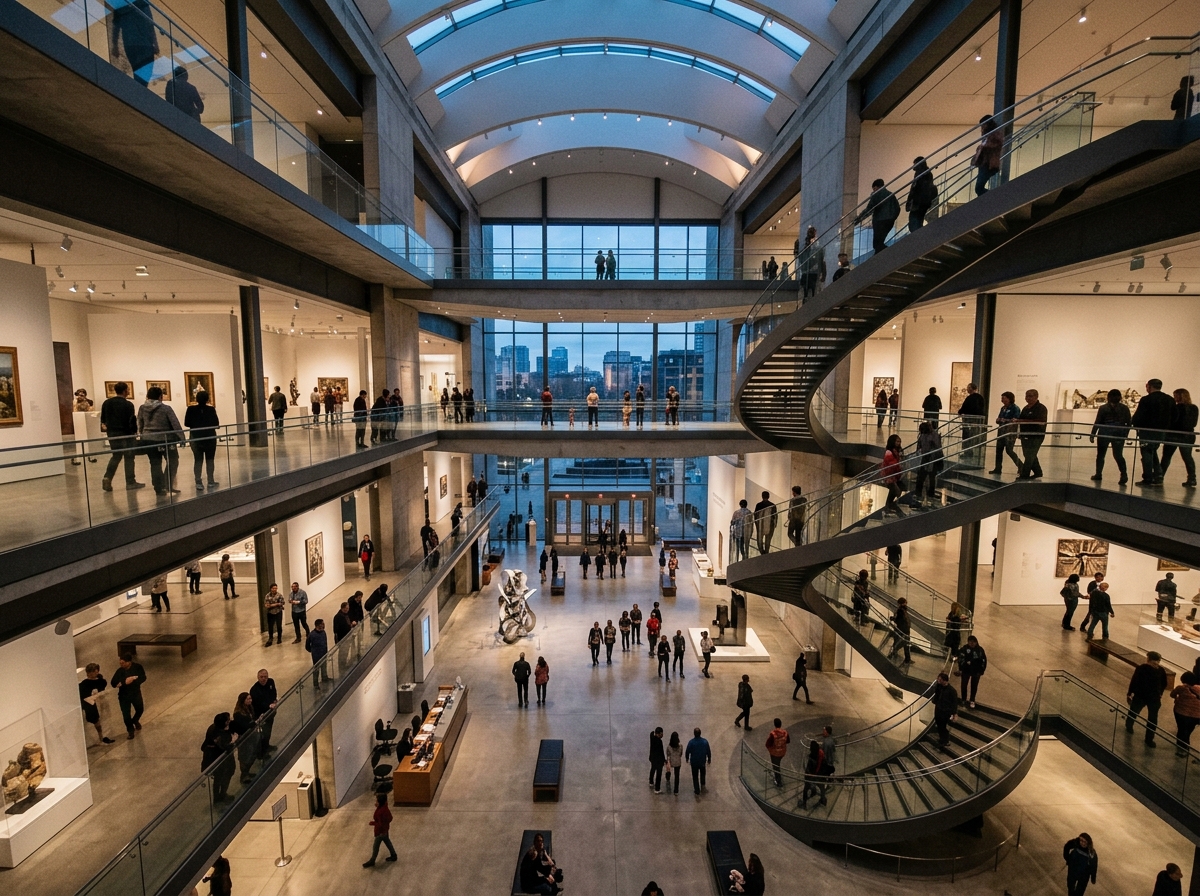 뉴뮤지엄 내부의 복합적 전시 공간