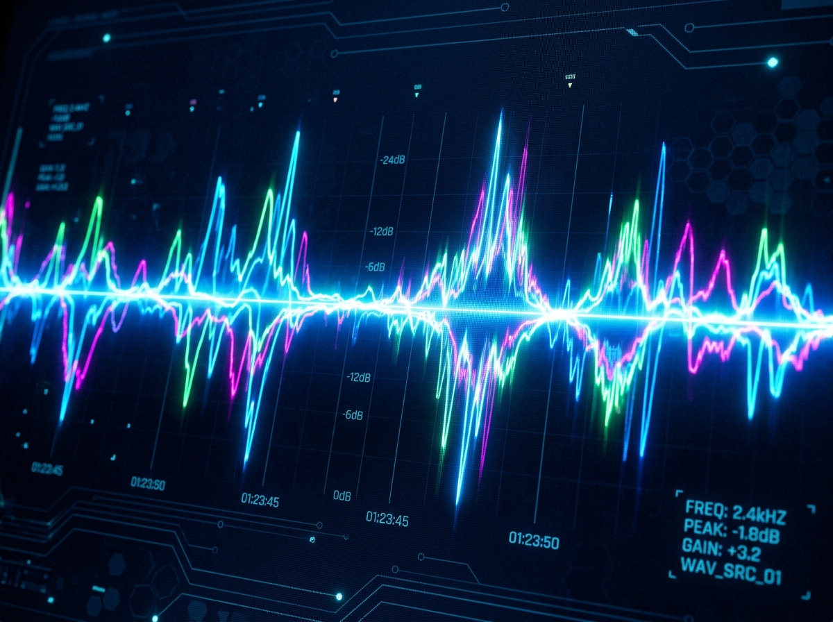 오디오 파형과 디지털 기술