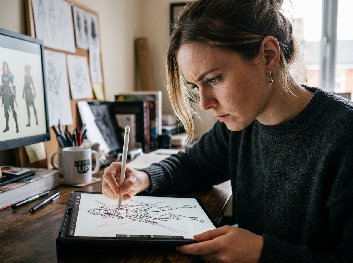 창의적 작업에 몰두하는 개발자