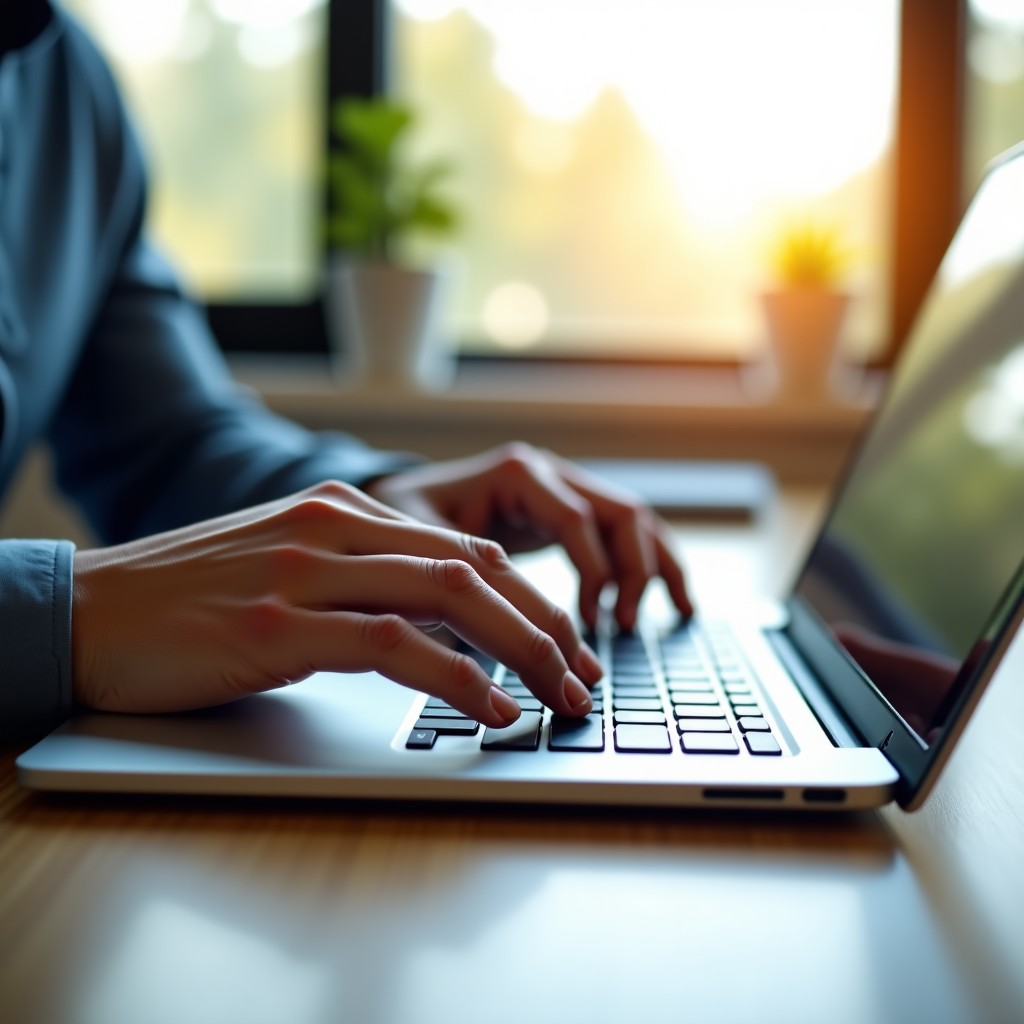 집중해서 글을 쓰는 모습